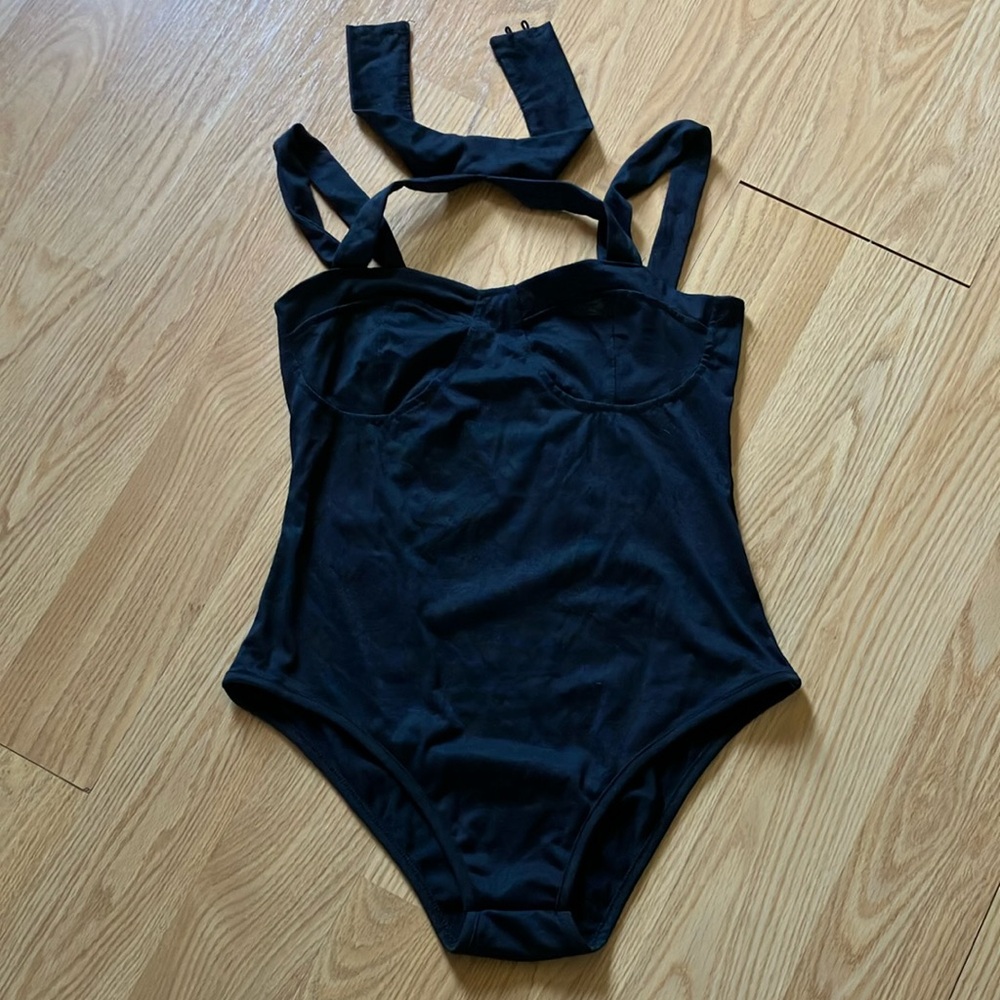 Black Strappy Bodysuit